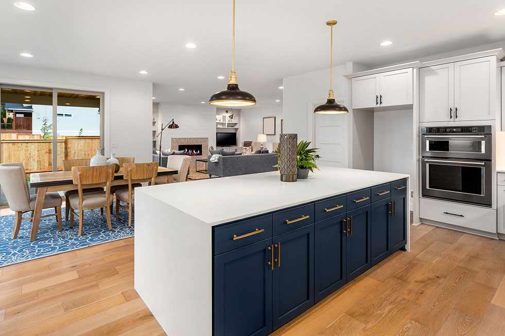 View of Modern Kitchen after remodeling