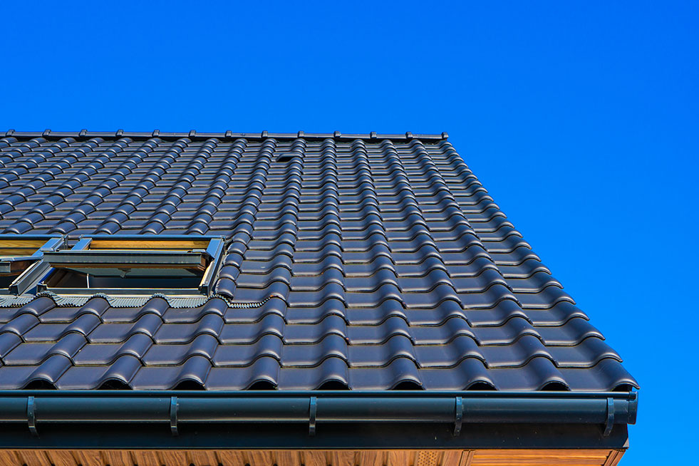 roofing view of the roof after repair and replacement