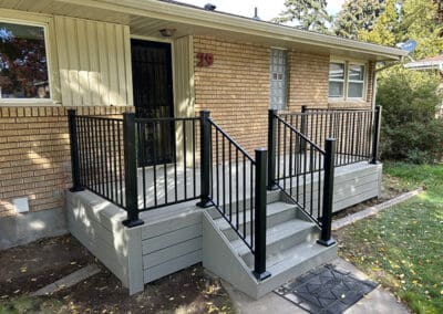 Brand new front deck on brick home
